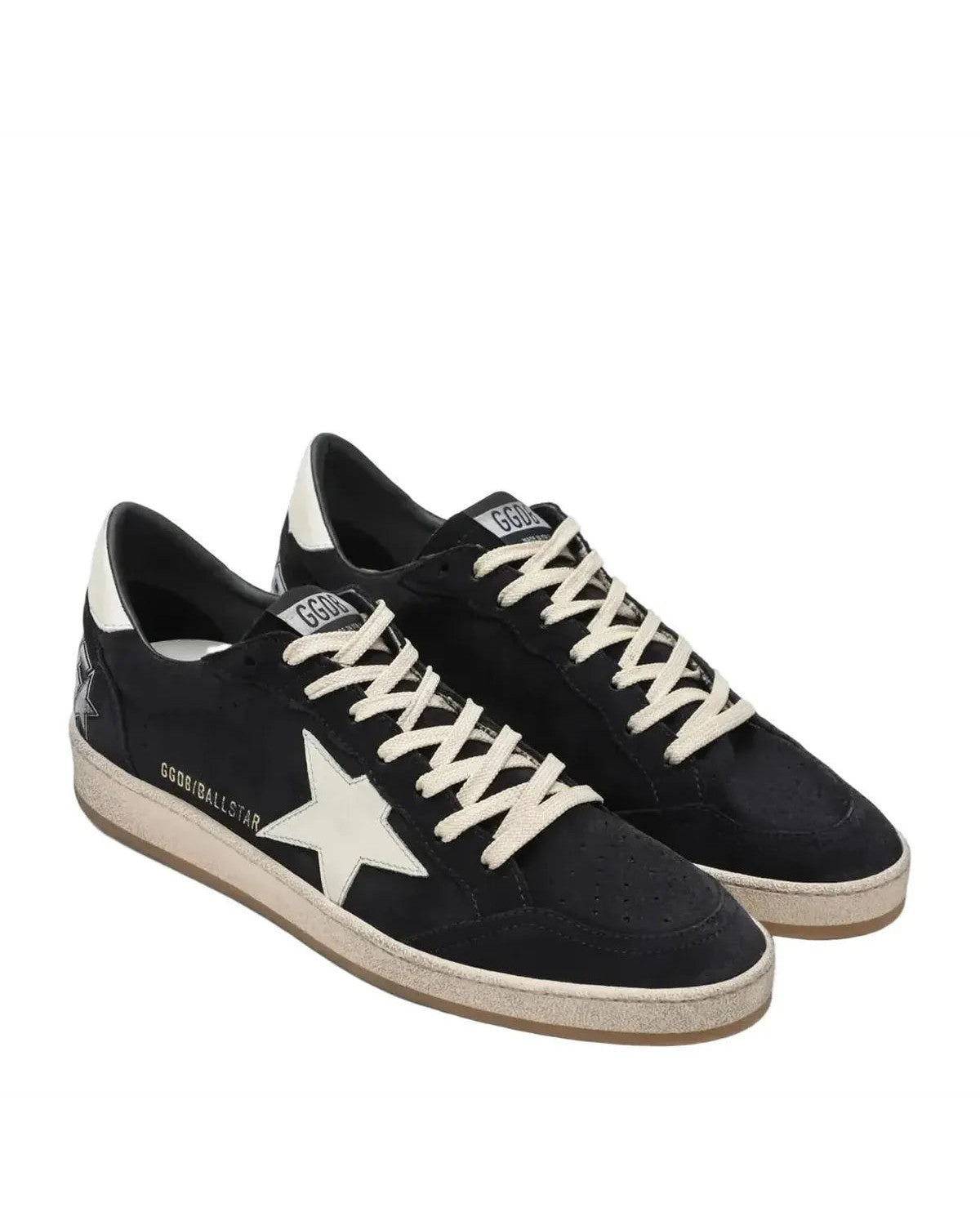 Golden Goose Ball Star Sneakers in Dark Blue and White