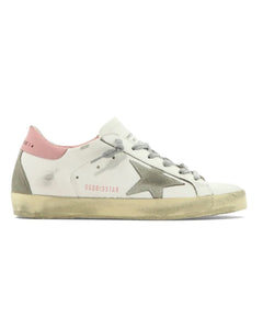 Golden Goose Super-Star Sneakers in White and Pink