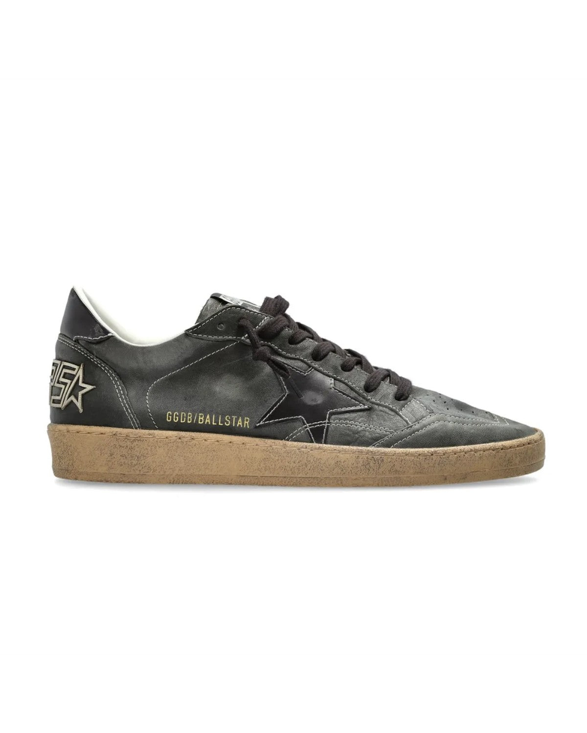Golden Goose Ball Star Sneakers in Dark Olive