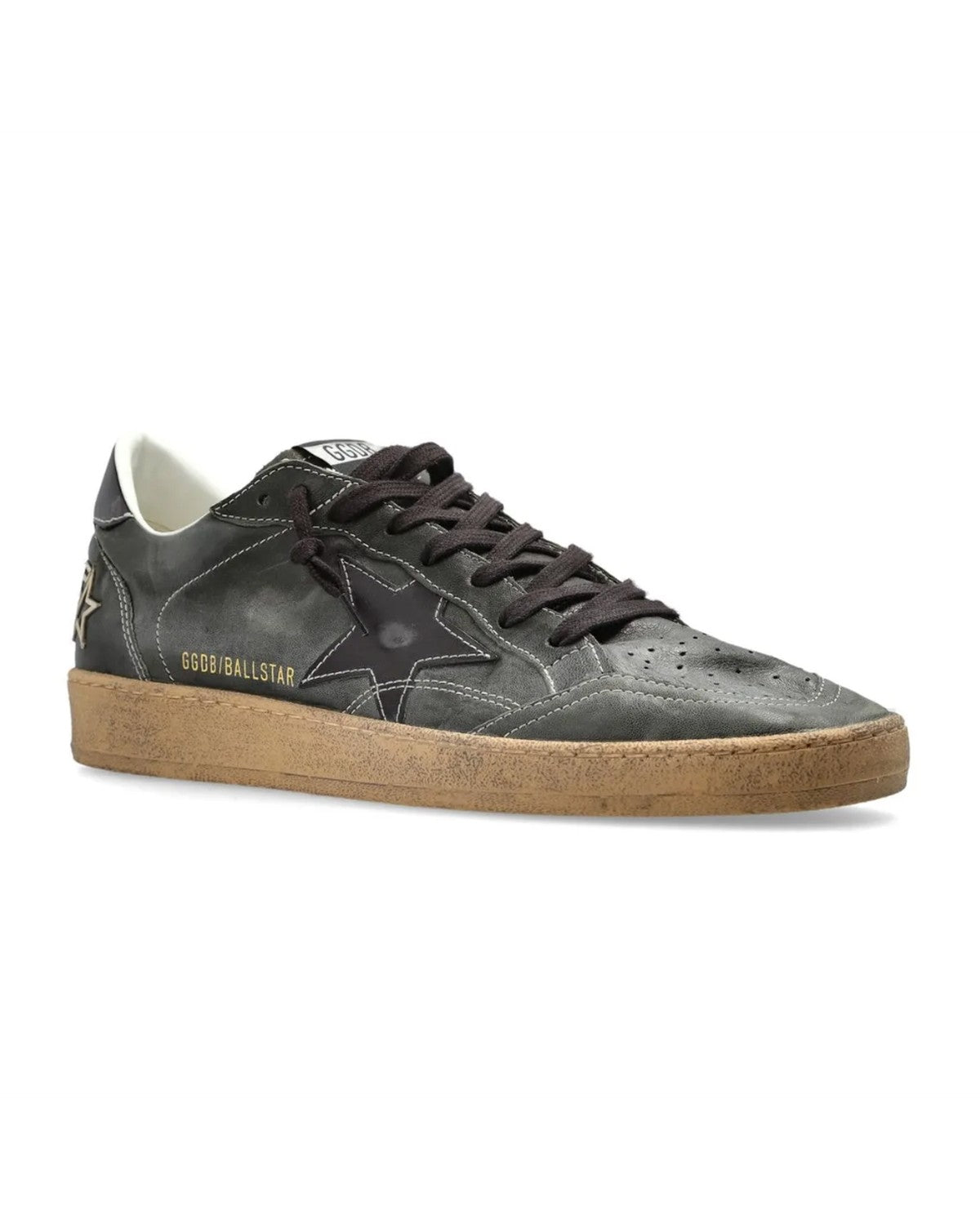 Golden Goose Ball Star Sneakers in Dark Olive