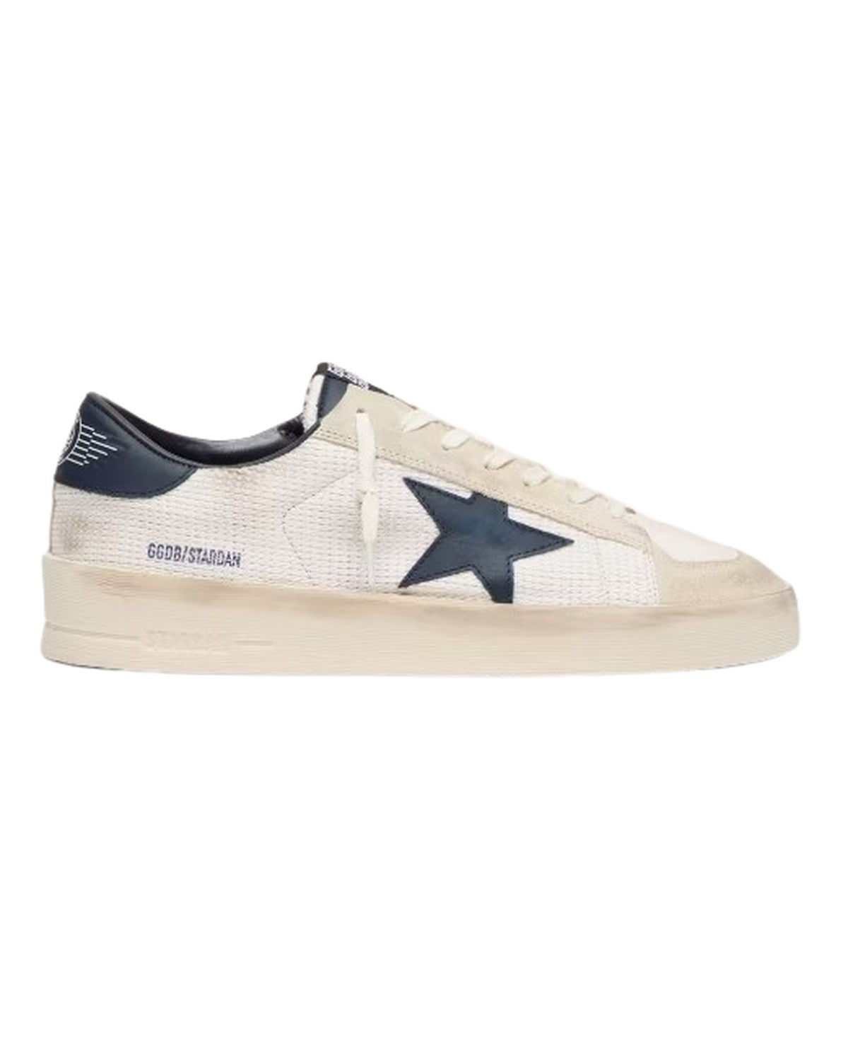 Golden Goose Stardan Sneakers in White, Cream and Blue
