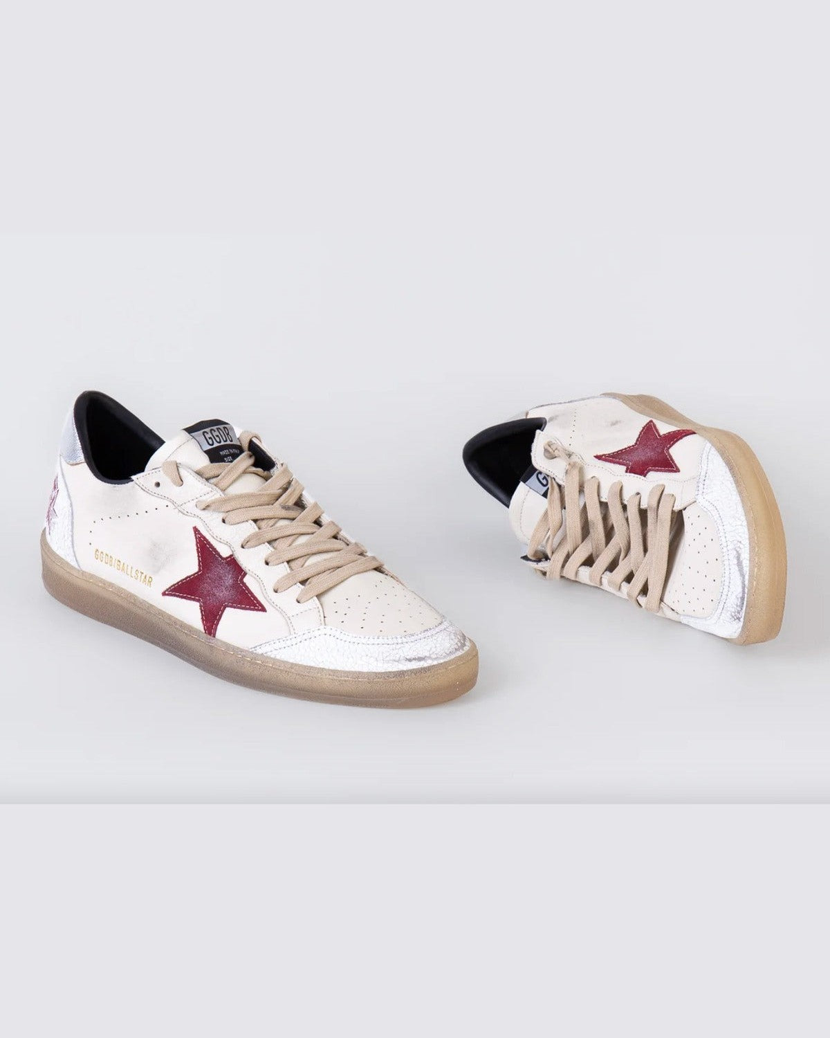Golden Goose Ball Star Sneakers with Bordeaux Star