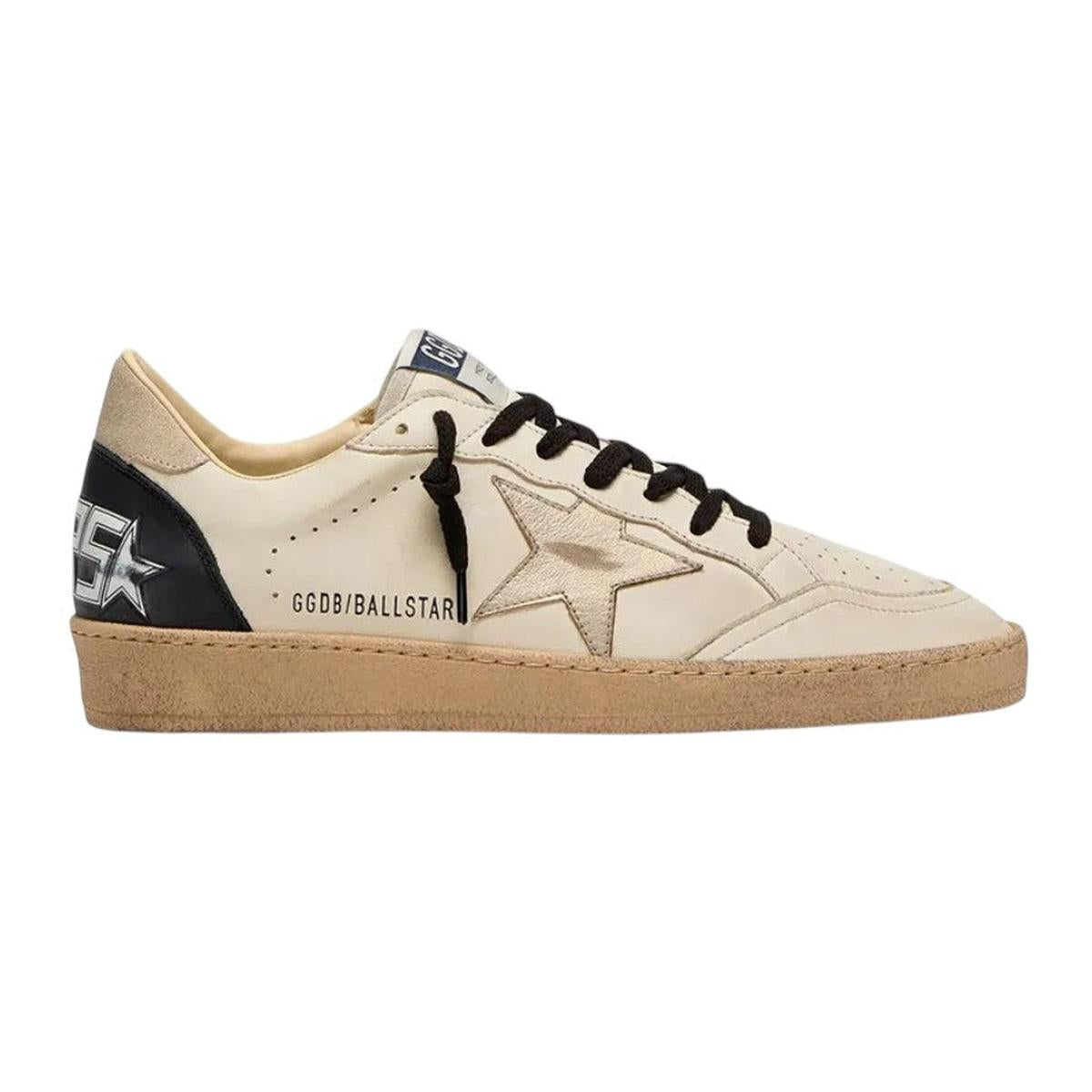 Golden Goose White Beige\Platinum\Black Ballstar Sneakers