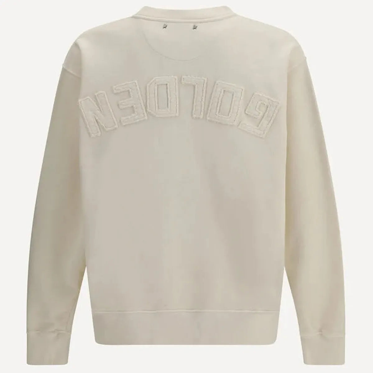 Golden Goose Cotton Jersey Sweatshirt with reverse Logo in Beige