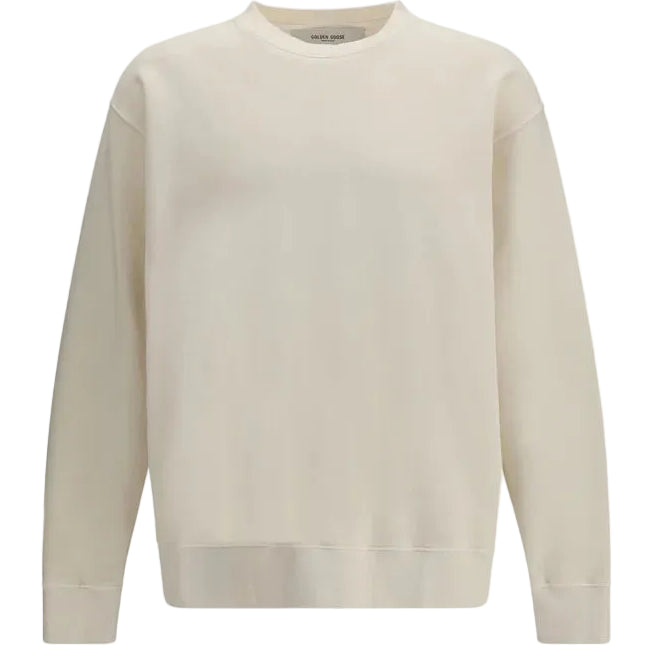 Golden Goose Cotton Jersey Sweatshirt with reverse Logo in Beige