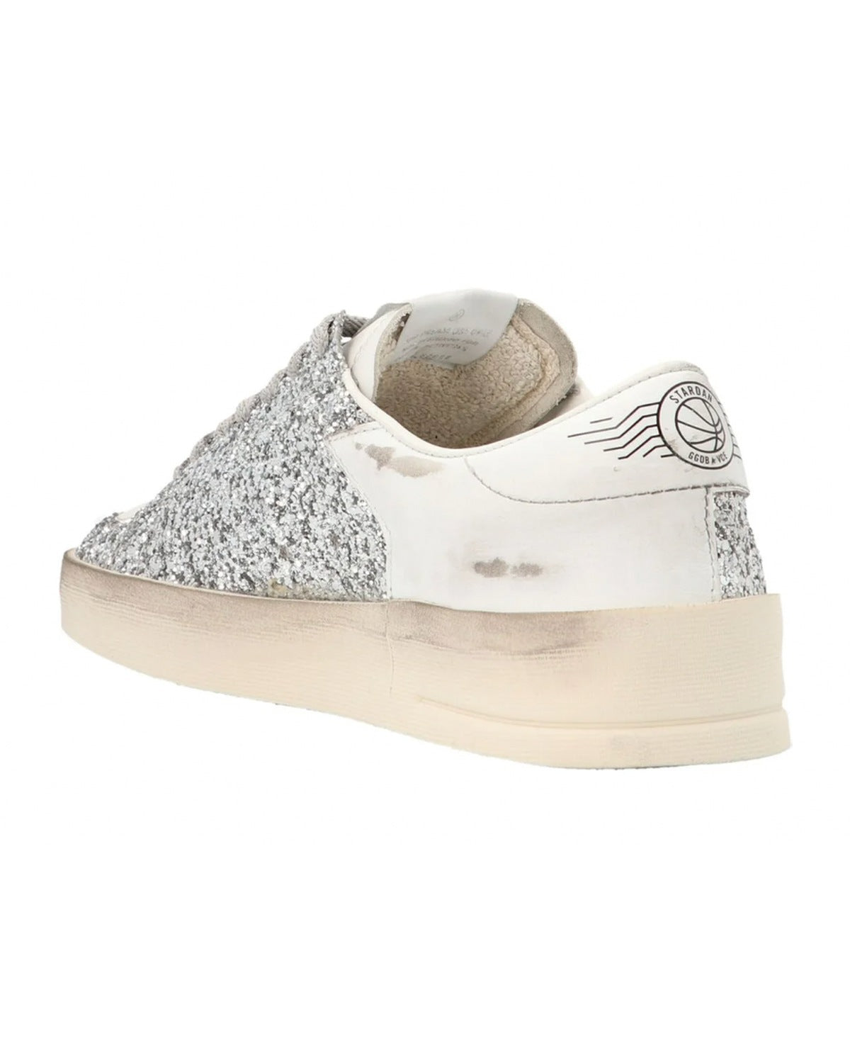 Golden Goose Stardan Sneakers in White and Silver