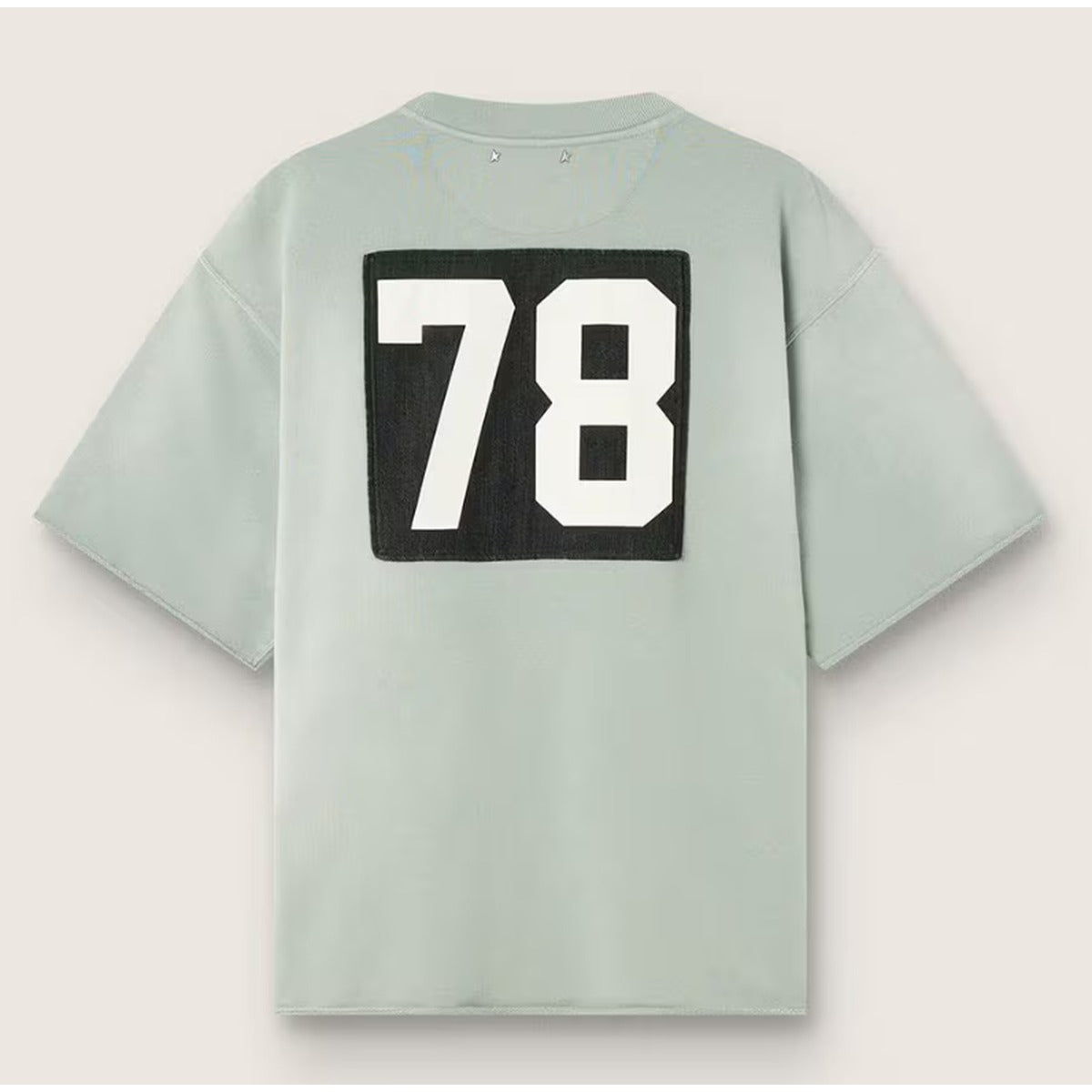 Golden Goose Embroidered Short Sleeve Sweatshirt in Green