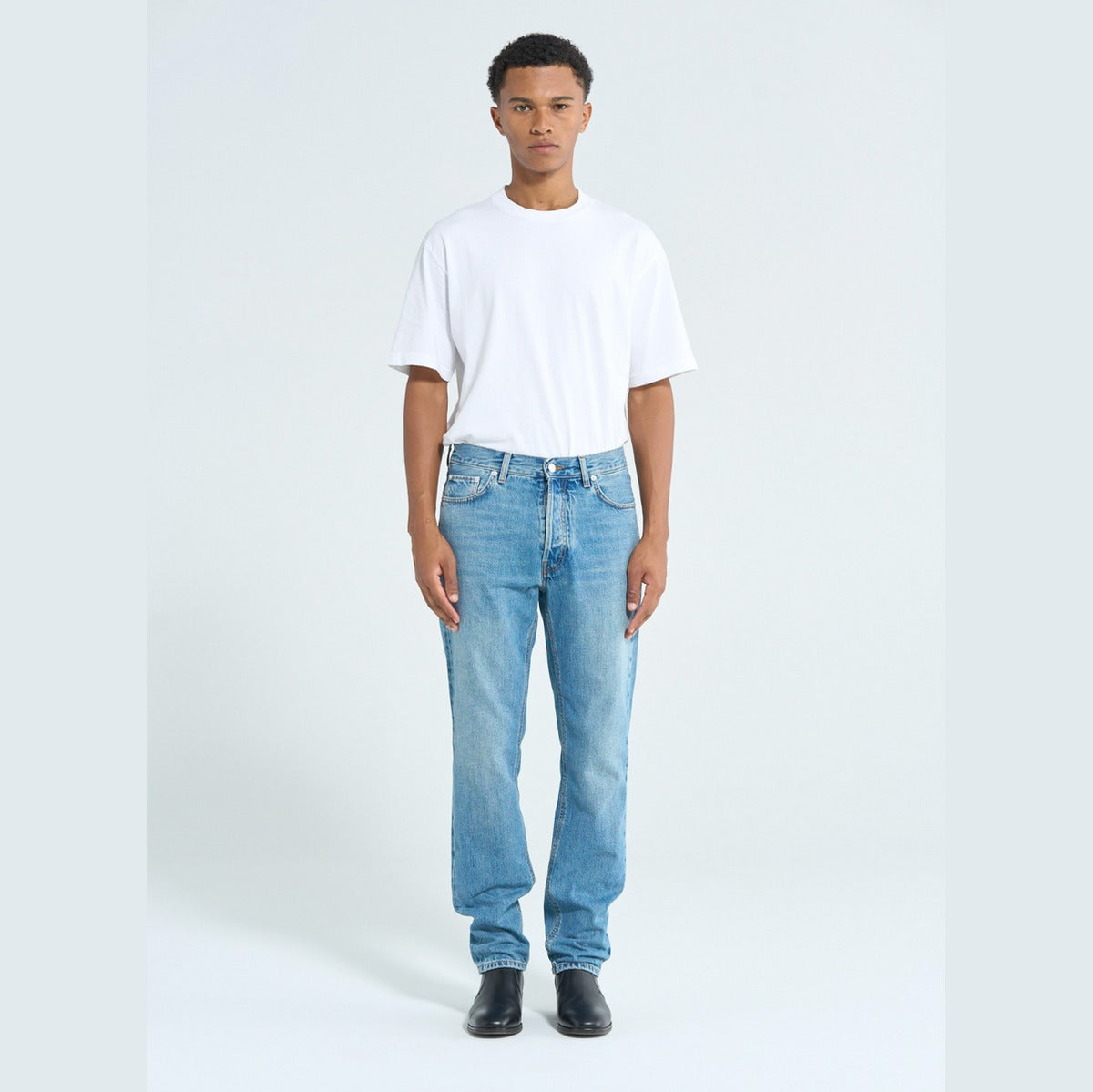 Haikure Tokyo Slim Trousers in Mediterranean Blue