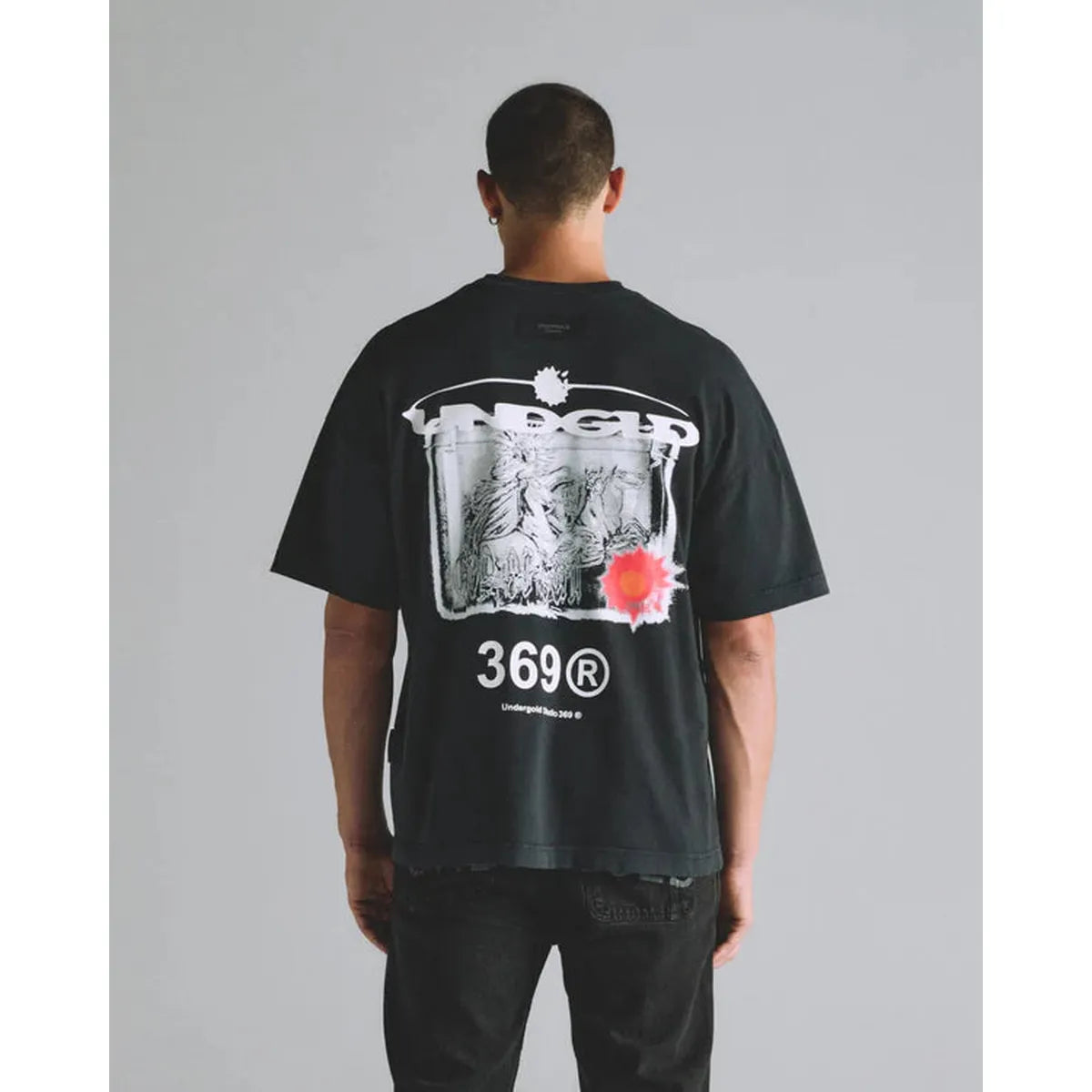 Undergold Helios God Of Sun Vintage Black T-shirt