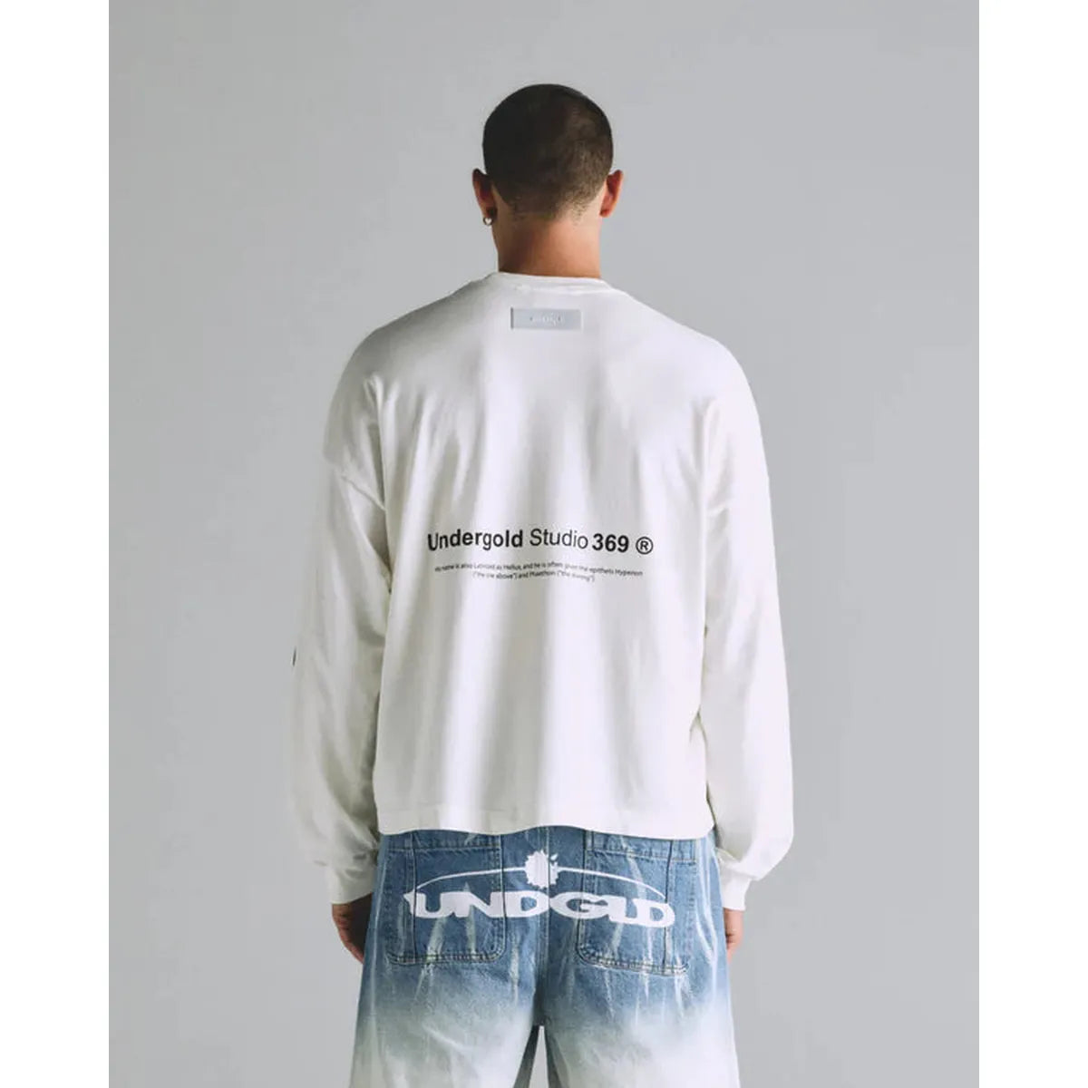 Undergold Helios Sun Girl Long Sleeve Boxy Fit White T-shirt