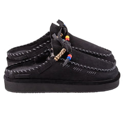 Caleb Kaia Embroidered Mules in Black
