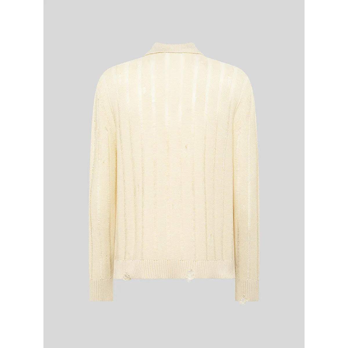 Laneus Beige Knitted Polo Shirt