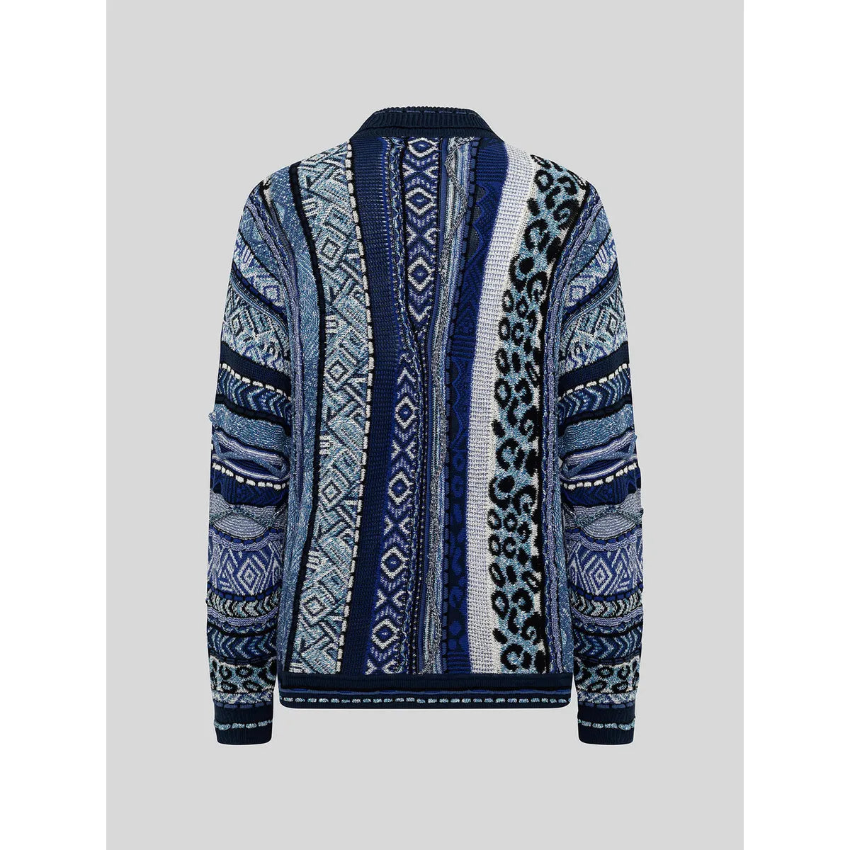 Laneus Blue Oversized Knit Cardigan