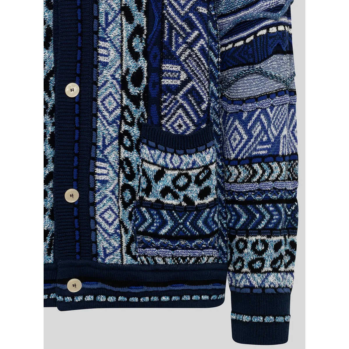 Laneus Blue Oversized Knit Cardigan