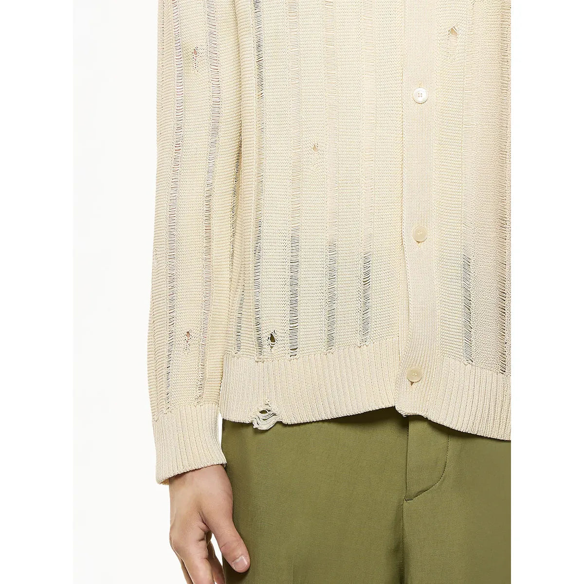 Laneus Beige Knitted Polo Shirt