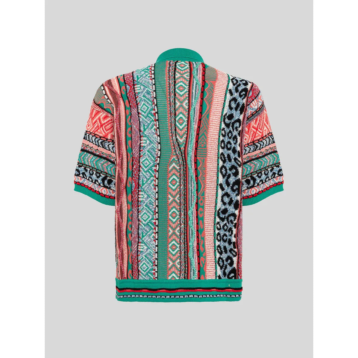 Laneus Emerald Green Multi-Thread Jacquard Shirt