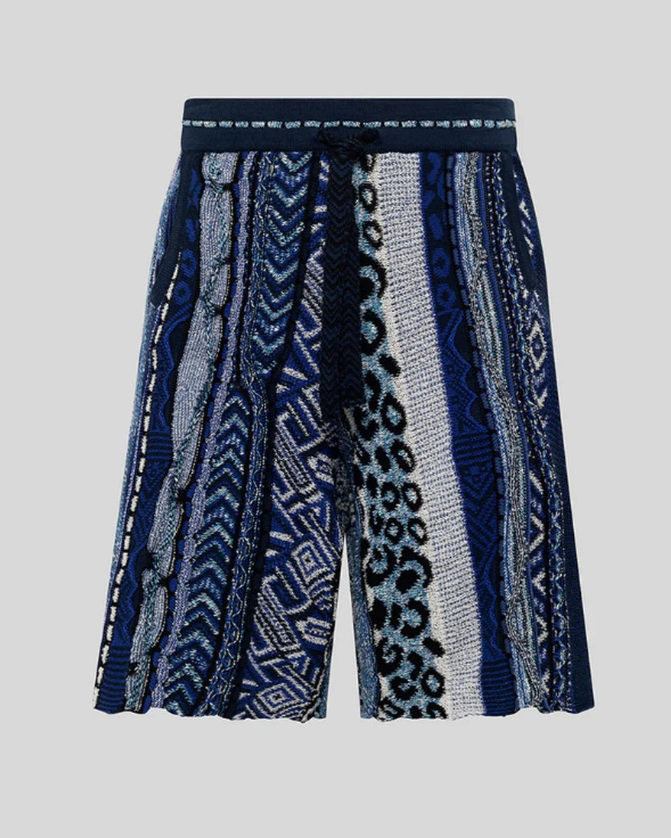 Laneus Jacquard Bermuda Shorts in Blue