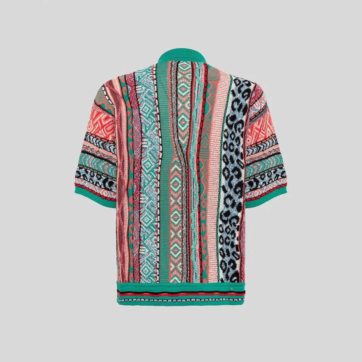 Laneus Multi-Thread Jacquard Shirt in Emerald Green