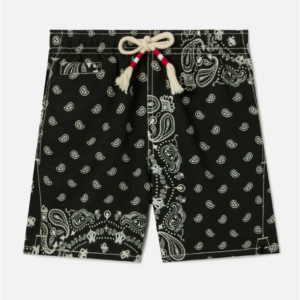 MC2 Saint Barth JR Caprese Swim Shorts in Black Bandana Print