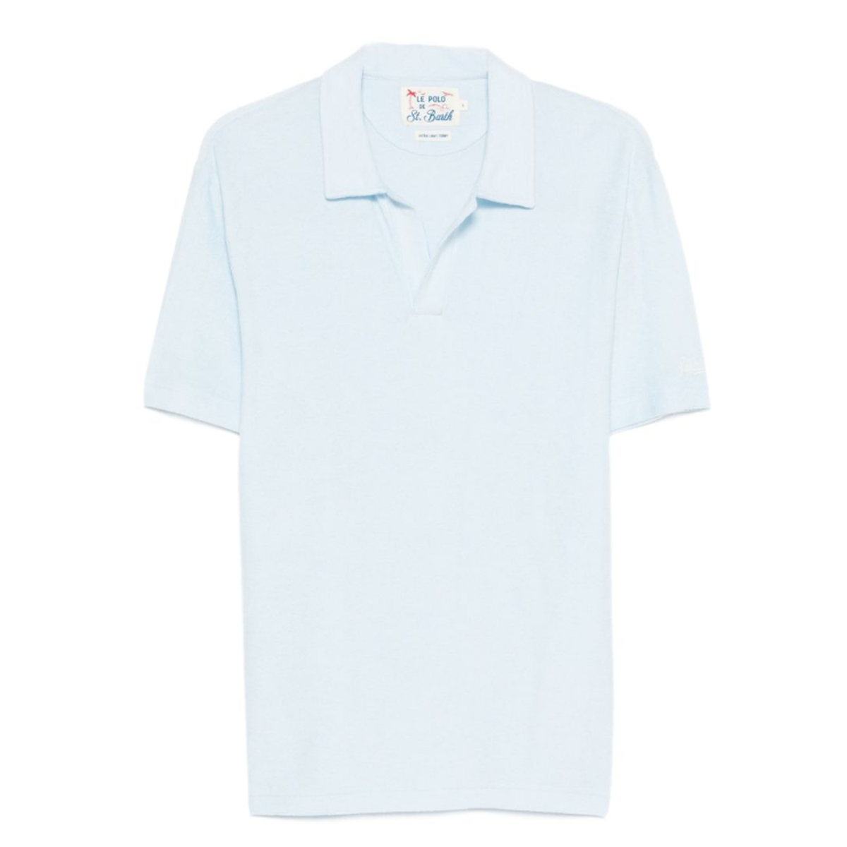 MC2 Saint Barth Jeremy Cotton Terry-Effect Light Blue Polo T-Shirt