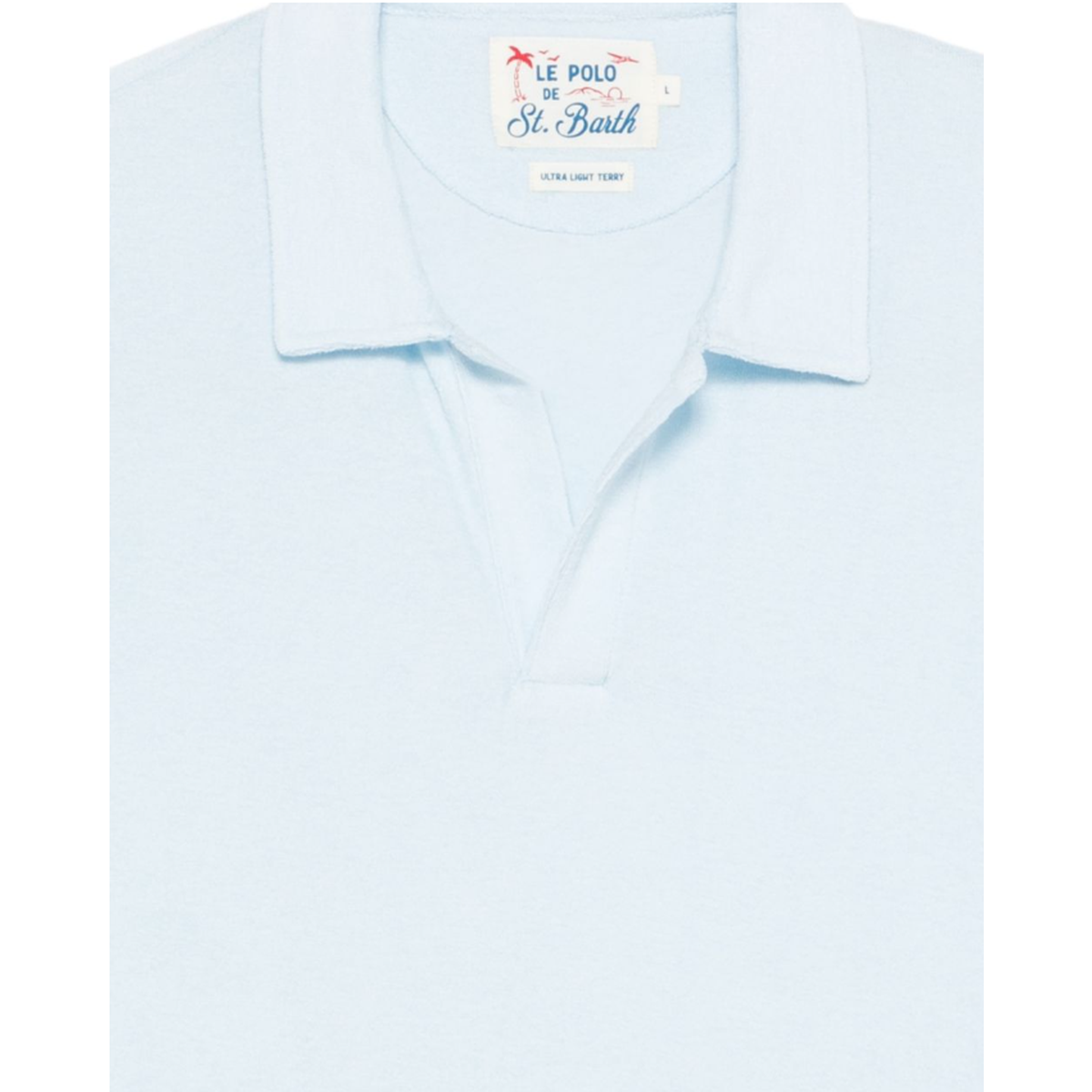MC2 Saint Barth Jeremy Cotton Terry-Effect Light Blue Polo T-Shirt