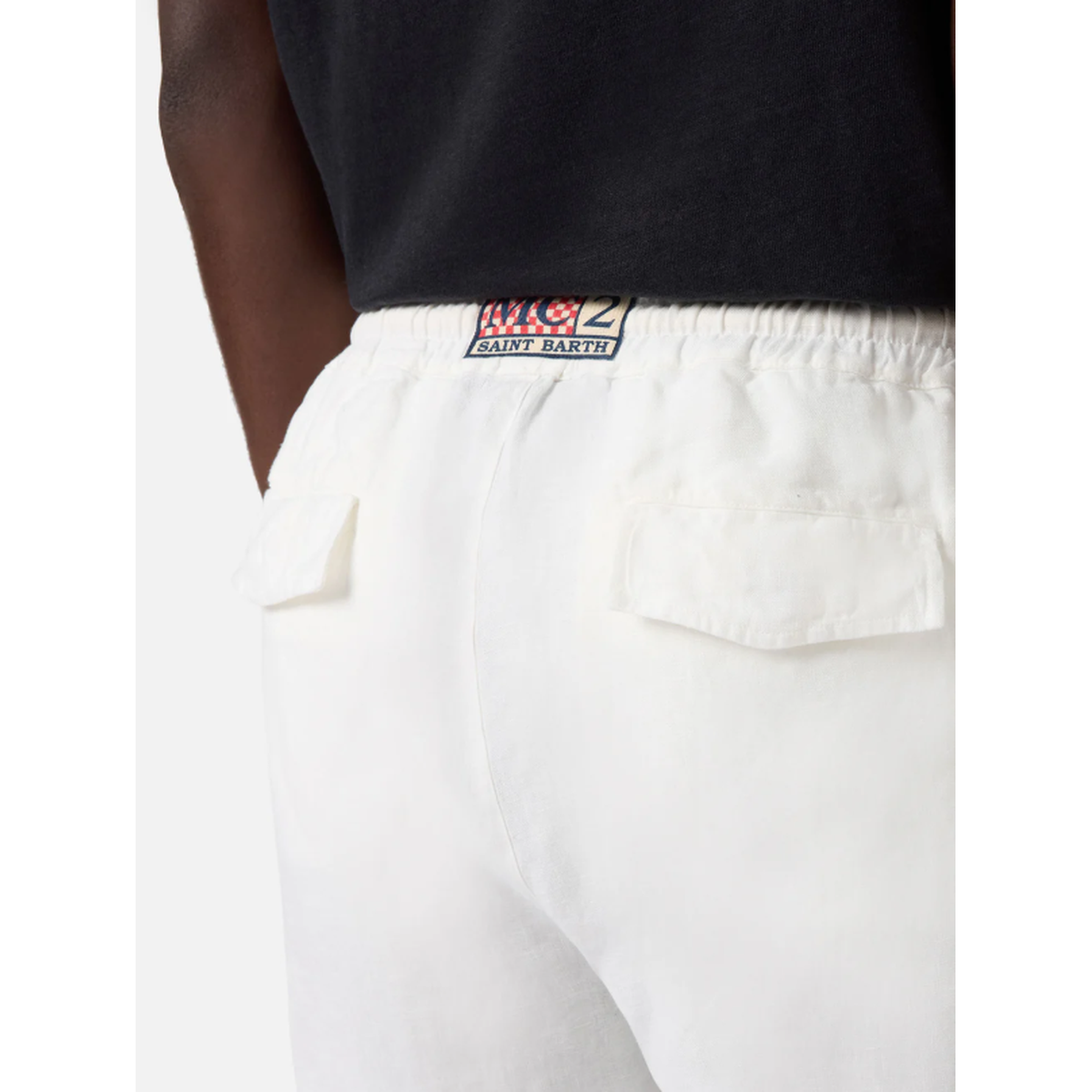 MC2 Saint Barth Calais Linen Pants In White
