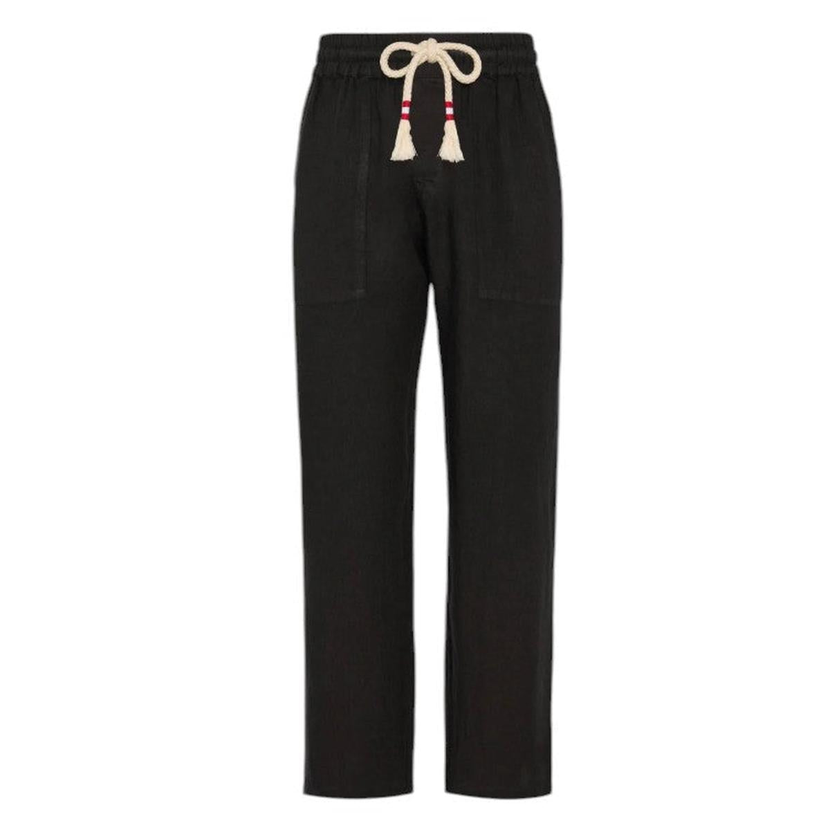 MC2 Saint Barth Calais Linen Pants In Black