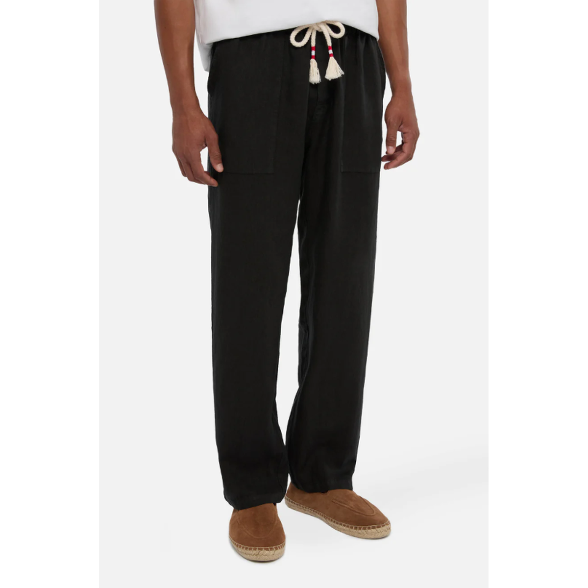 MC2 Saint Barth Calais Linen Pants In Black