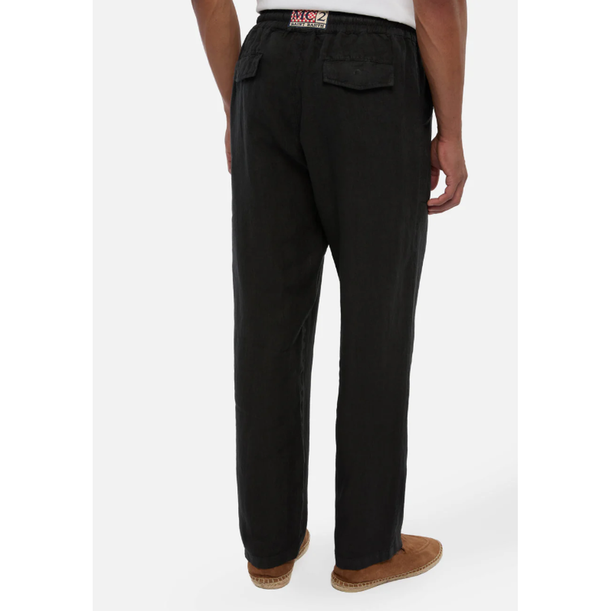 MC2 Saint Barth Calais Linen Pants In Black