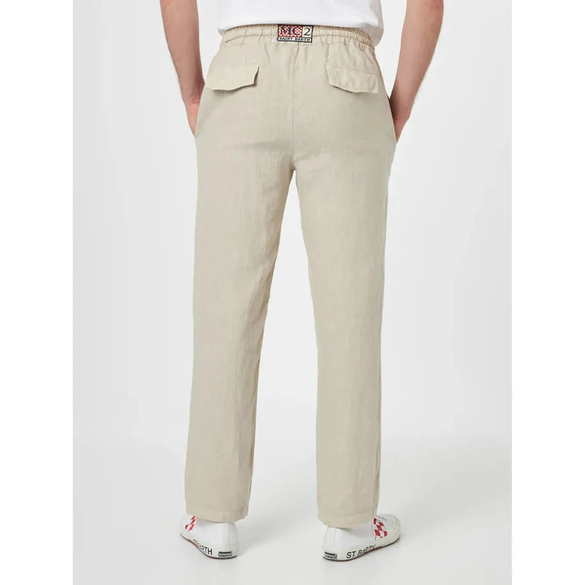 MC2 Saint Barth Calais Linen Pants In Beige