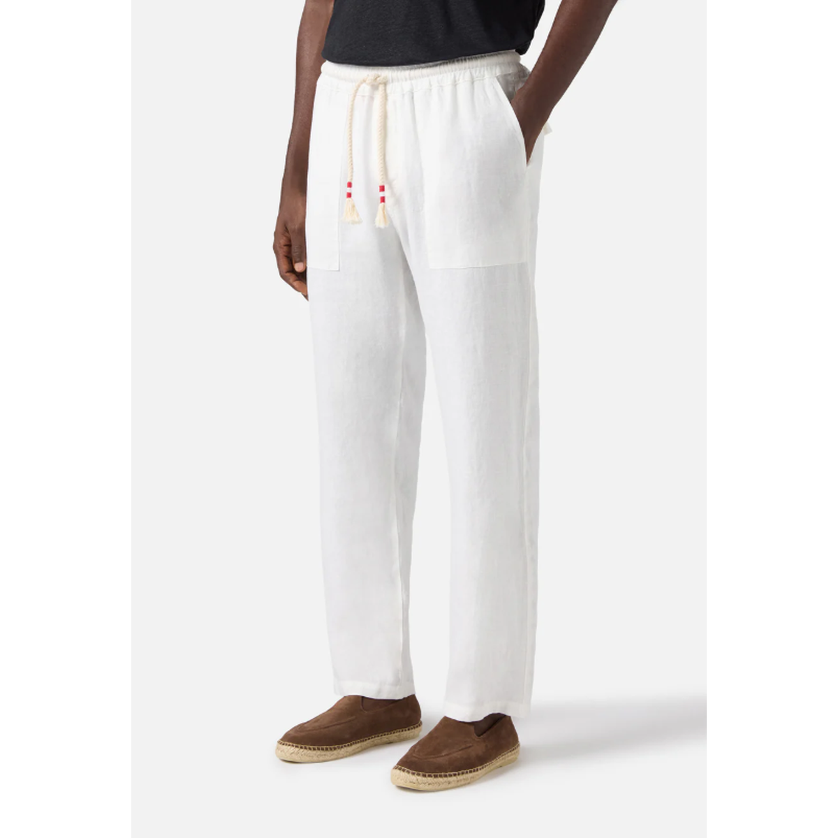 MC2 Saint Barth Calais Linen Pants In White