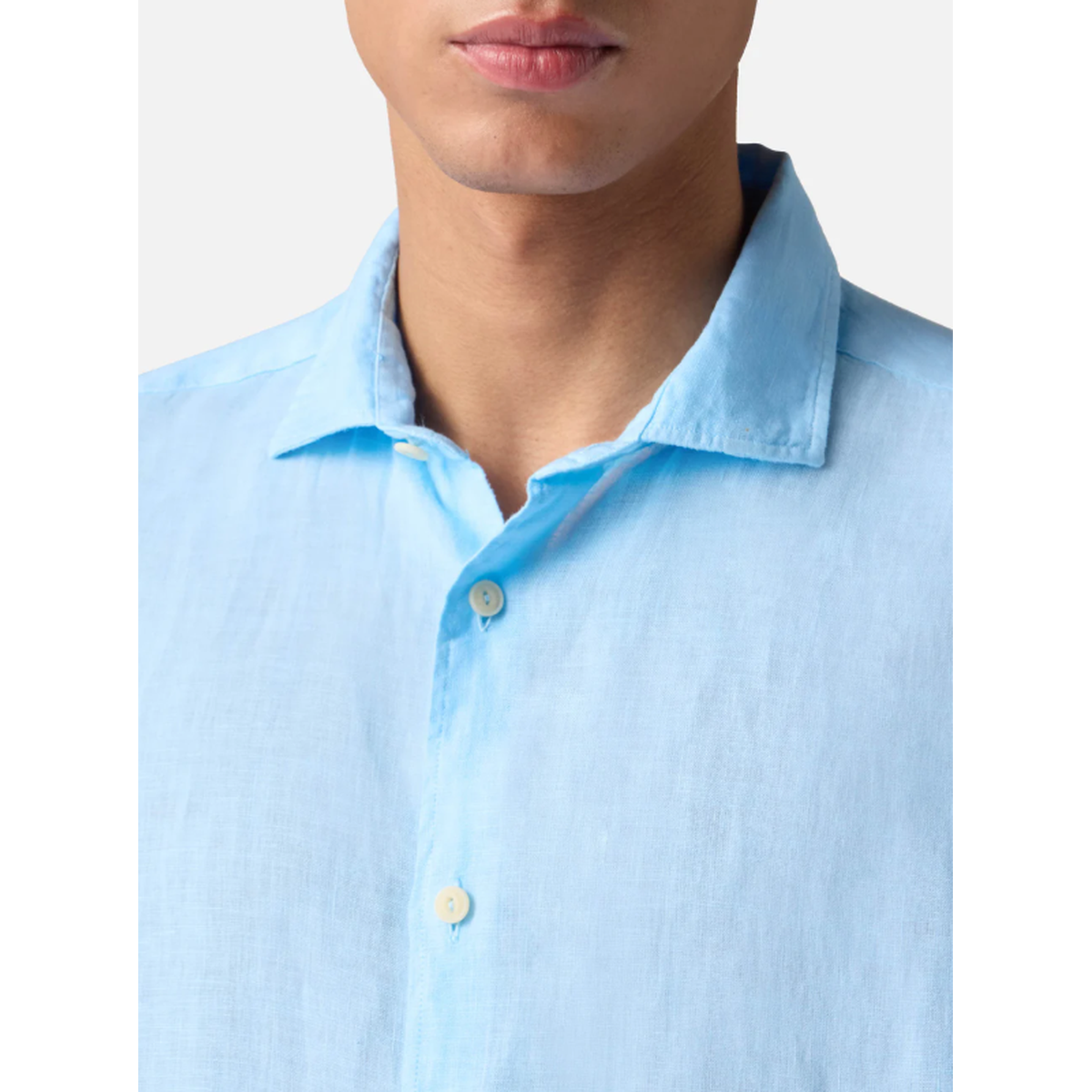 MC2 Saint Barth Pamplona Linen Shirt In Light Blue