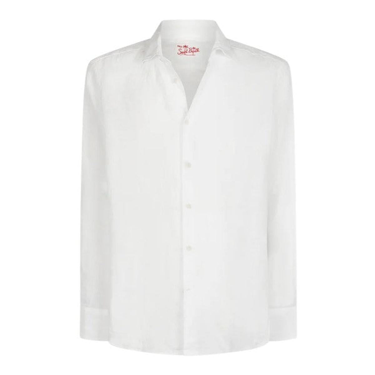 MC2 Saint Barth Pamplona Linen Shirt In White