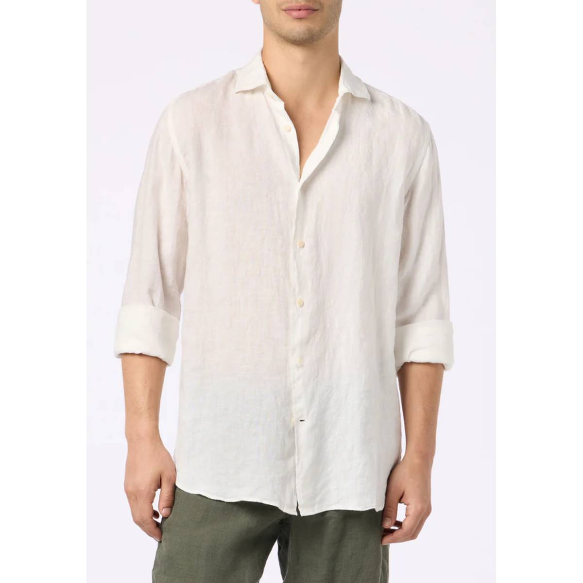 MC2 Saint Barth Pamplona Linen Shirt In White