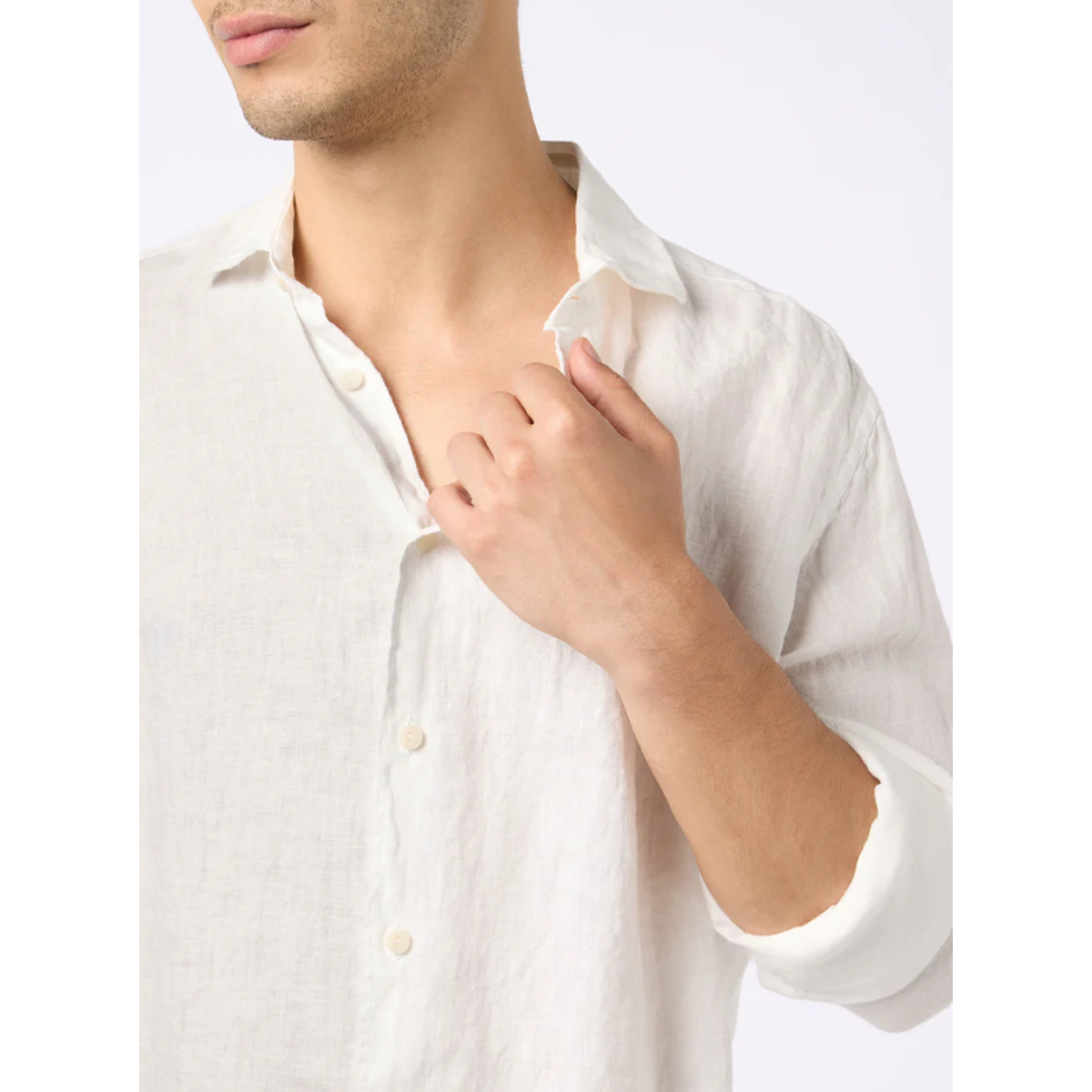 MC2 Saint Barth Pamplona Linen Shirt In White