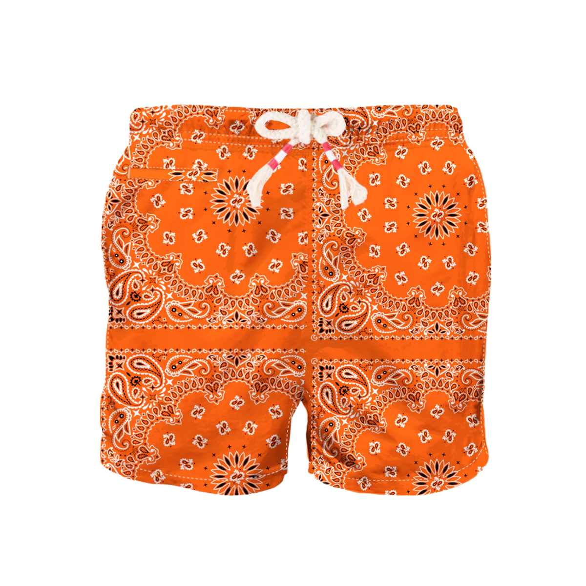 MC2 Man Swim Shorts With Orange Bandanna Print