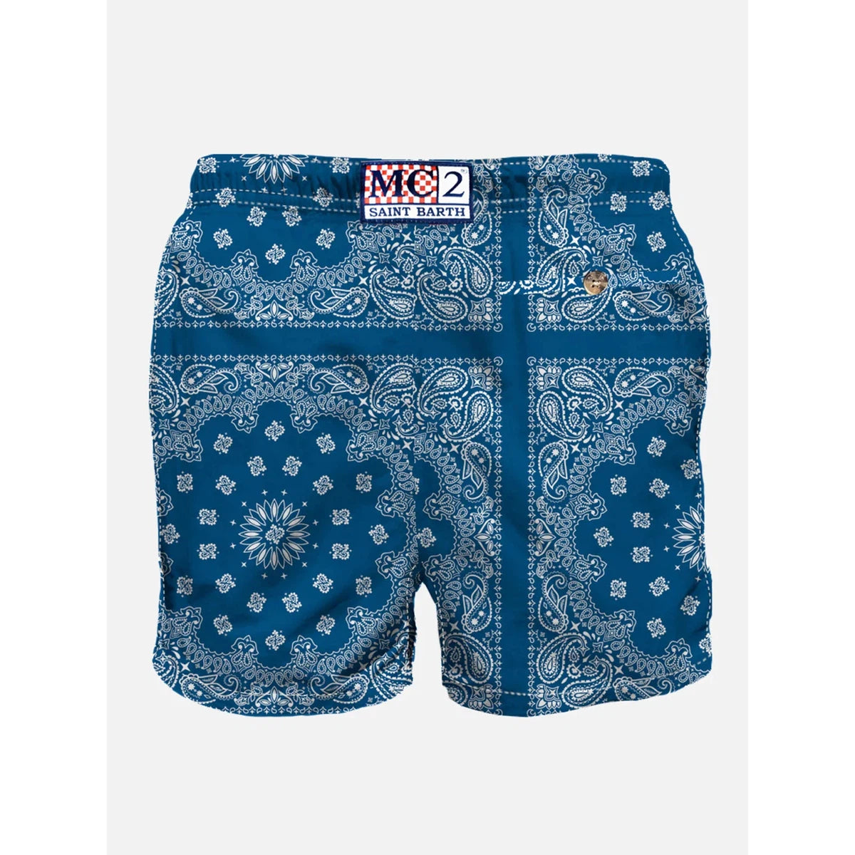 MC2 Man Swim Shorts With Blue Bandanna Print