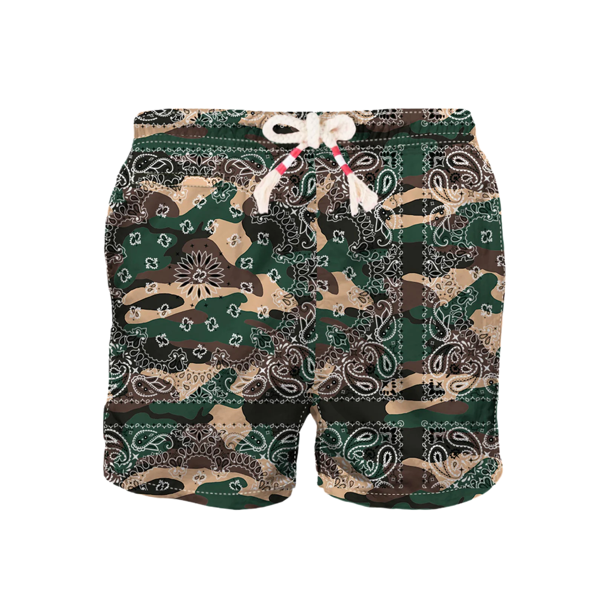 MC2 Man Swim Shorts With Camouflage Bandanna Print