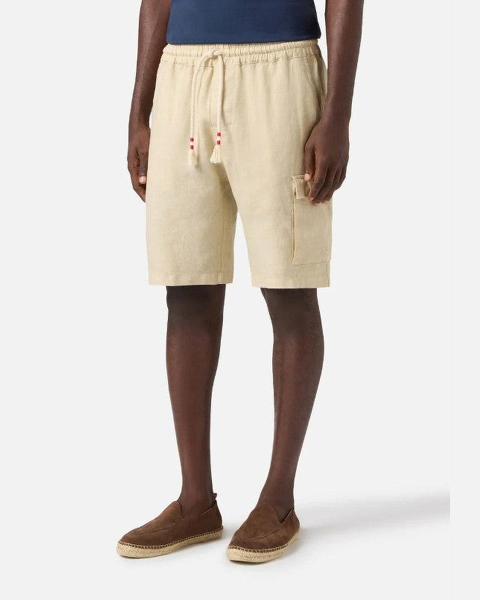 MC2 Saint Barth Marseille Linen Bermuda Shorts in Beige
