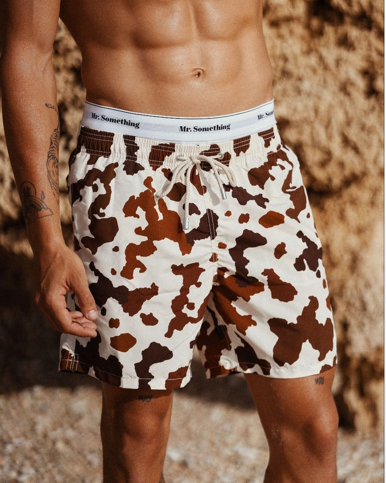 MC2 Saint Barth Gustavia Swim Shorts in Cow Print