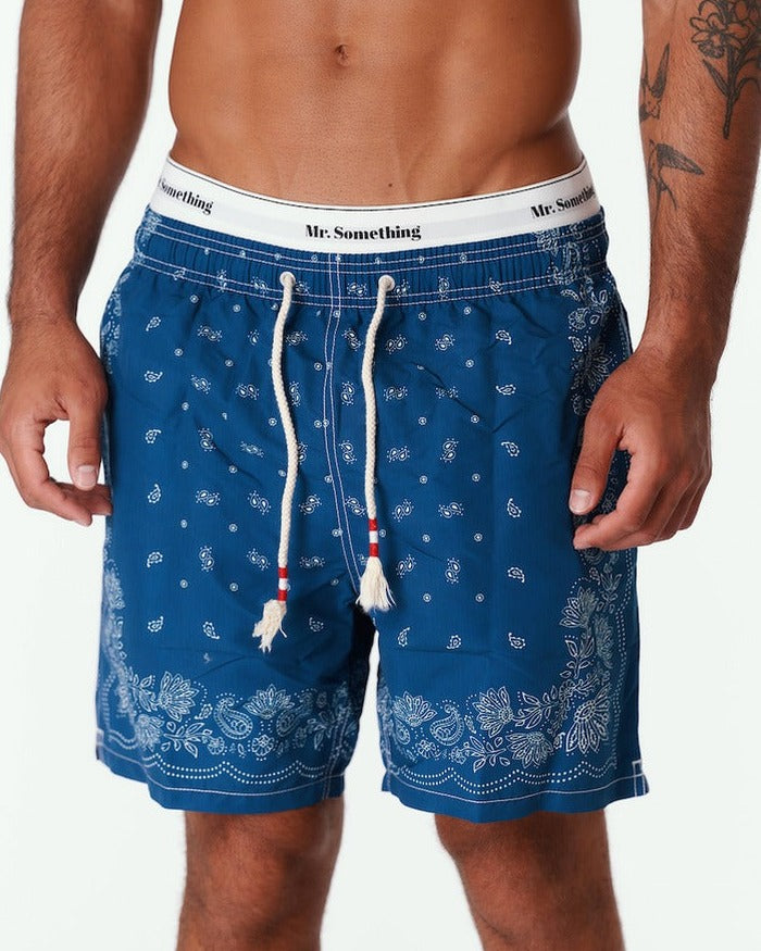 MC2 Saint Barth Gustavia Swim Shorts in Indigo Foulard