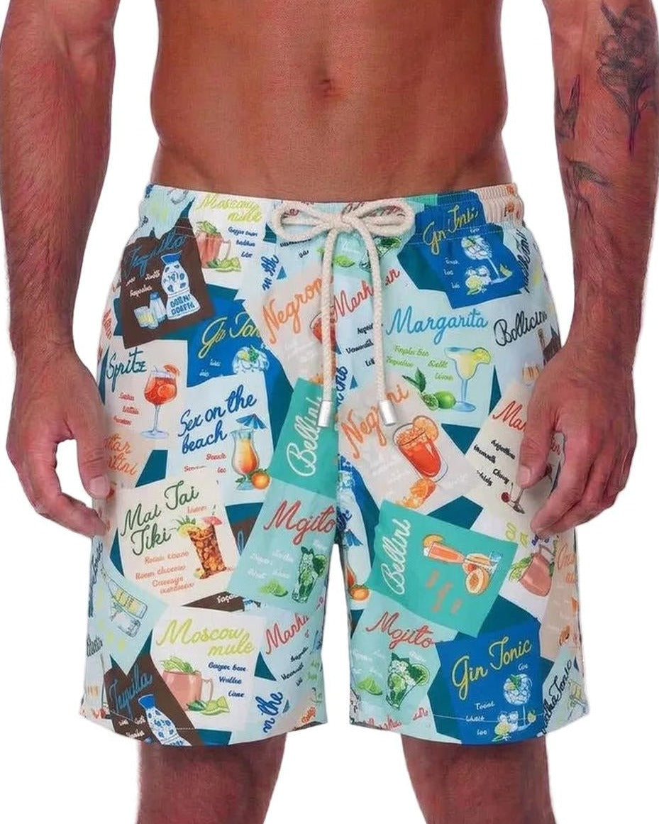 MC2 Saint Barth Lighting Swim Shorts in Cocktail Print