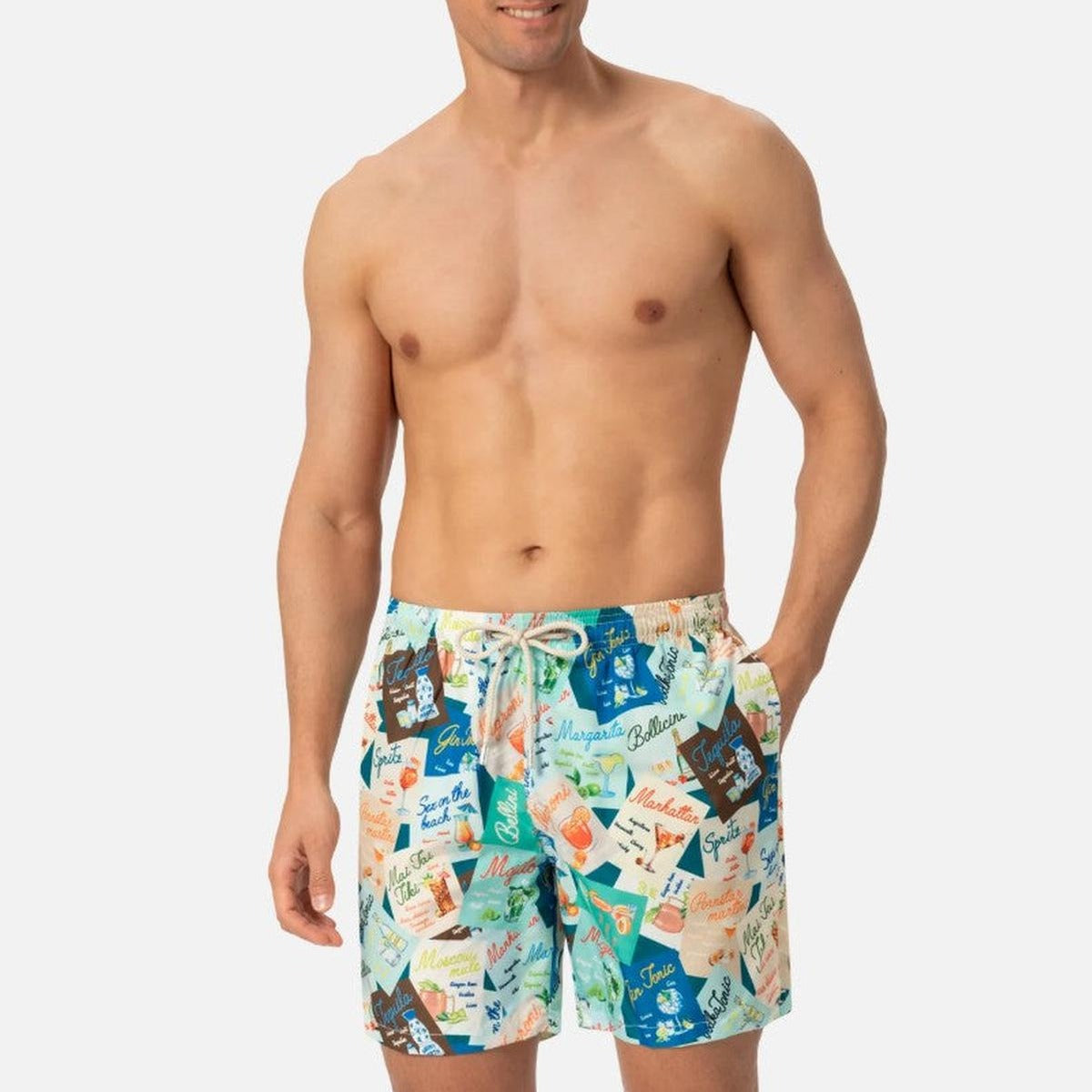 MC2 Saint Barth Lighting Swim Shorts in Cocktail Print