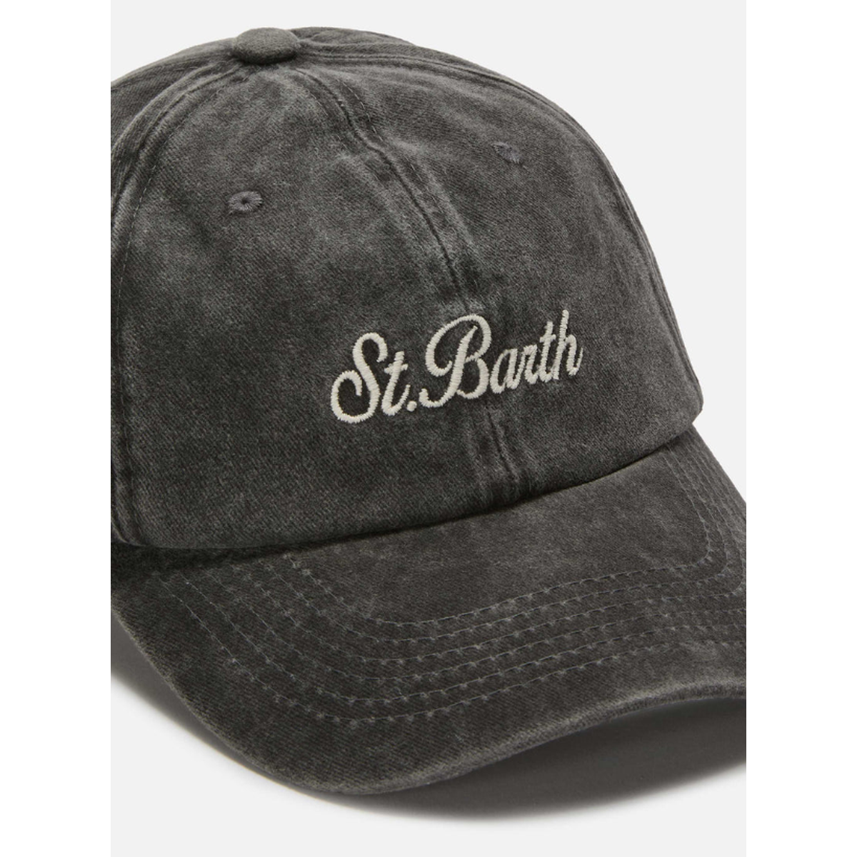 MC2 Saint Barth Davis Dark Grey Cotton Baseball Cap