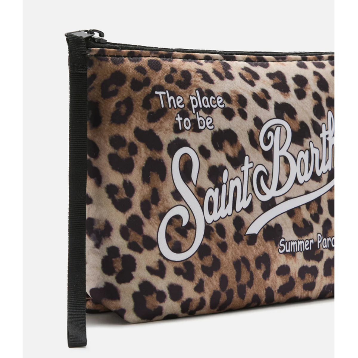MC2 Saint Barth Aline Leopard Print Scuba Pouch