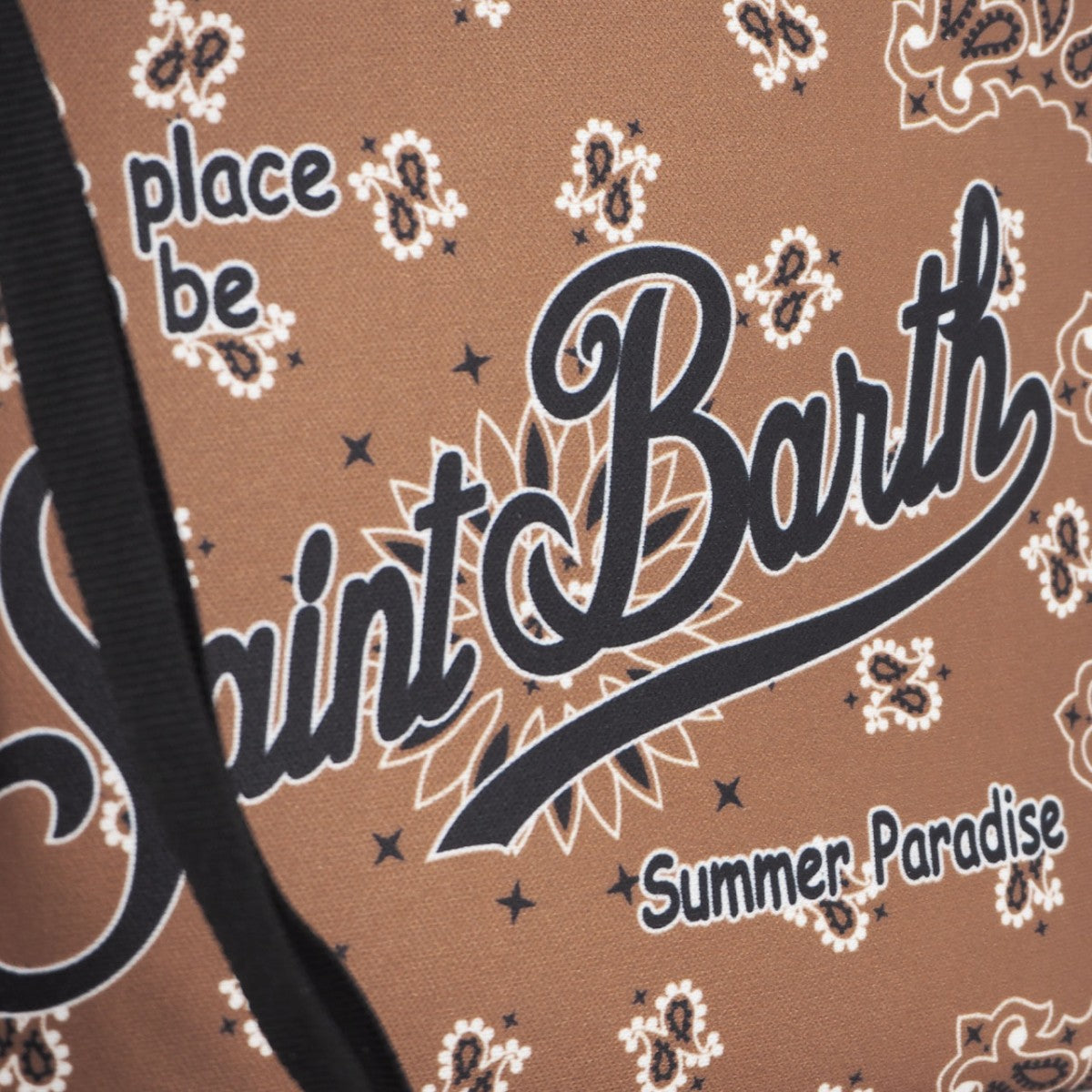 MC2 Saint Barth Aline Bandana Print Brown Scuba Pouch