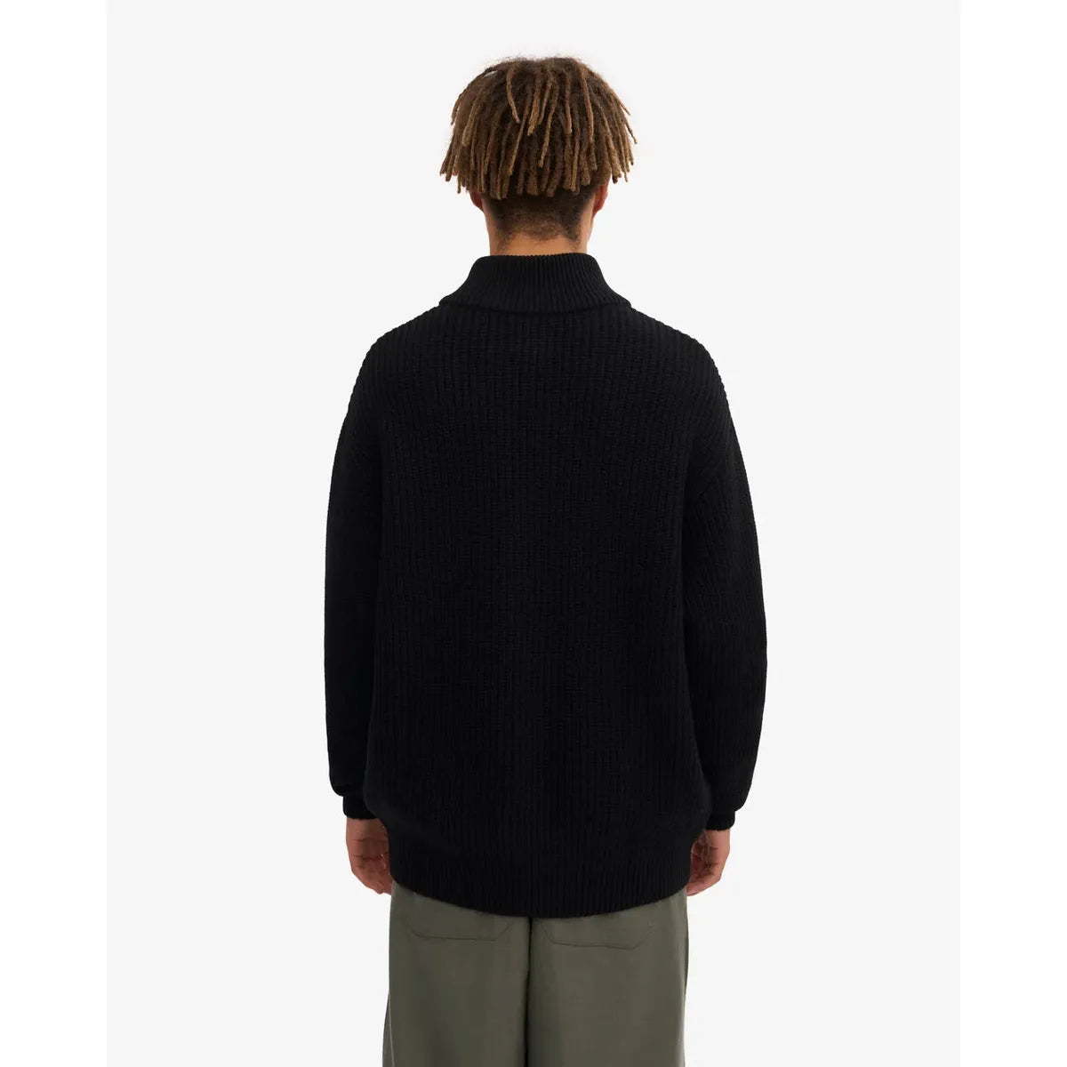 Colorful Standard Merino Quarter Zip - Deep Black