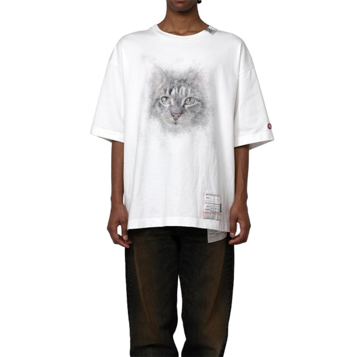 Maison Mihara Cat Printed T-shirt