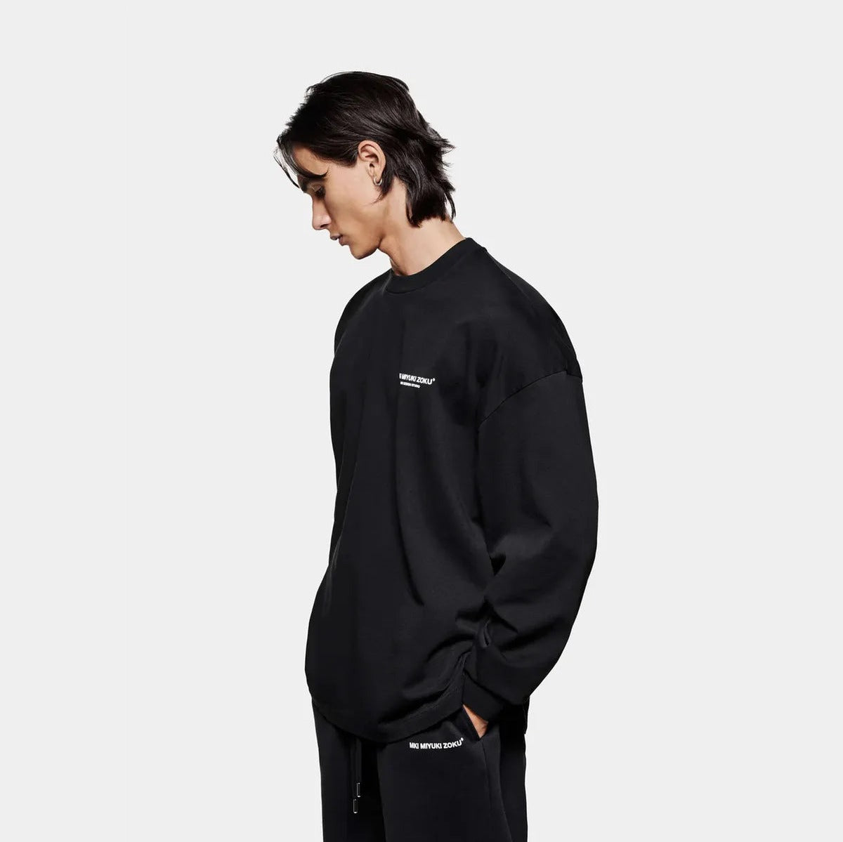 MKI Design Studio Long Sleeve T-Shirt in Black