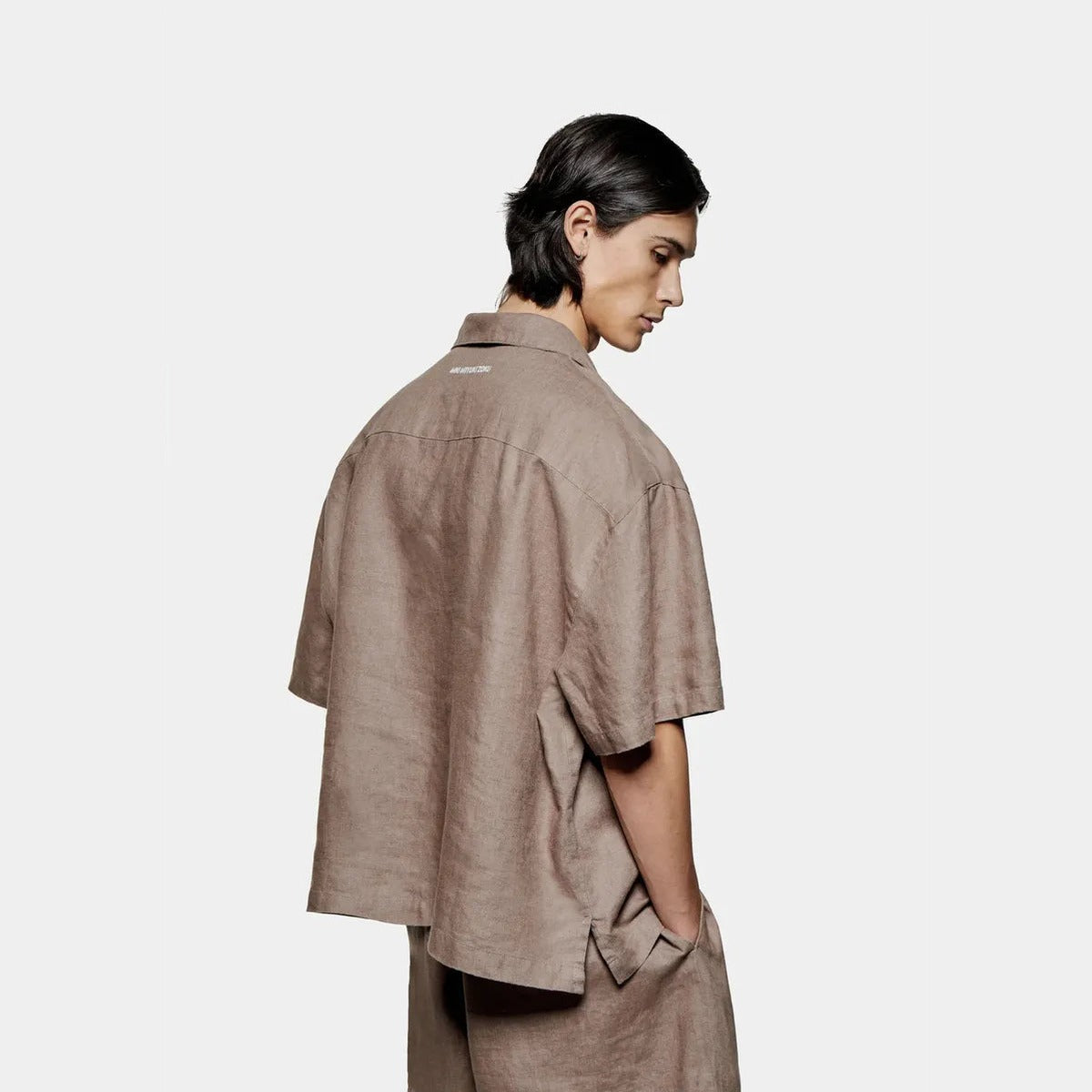 MKI Linen Vacation Shirt in Mushroom